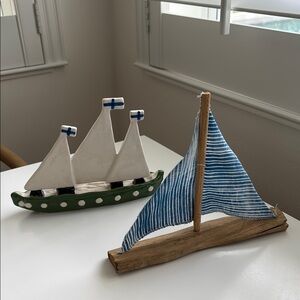 Nautical Decor Set with Blue and Green Accents